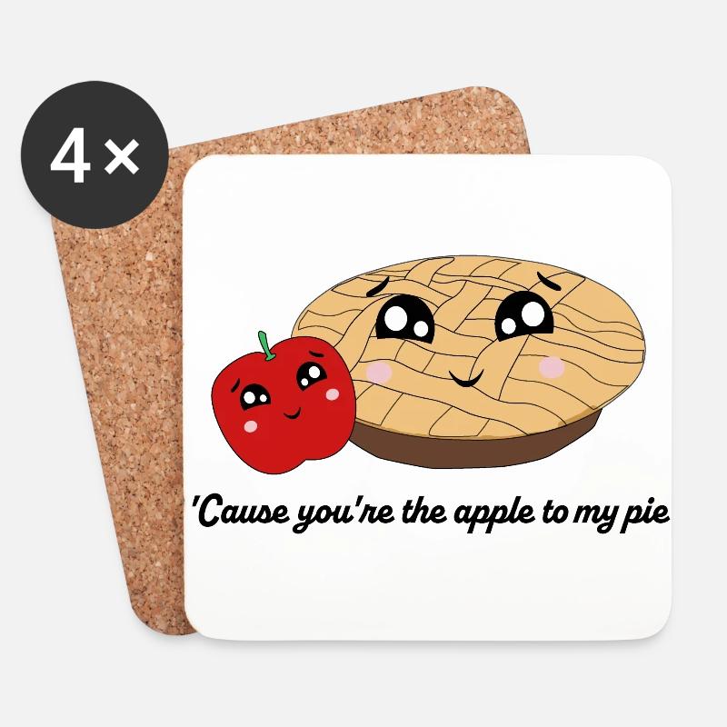 apple to my pie - Untersetzer (4er-Set) - Weiß