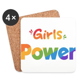 Girls POWER EN mc - Dessous de verre (lot de 4) - blanc - Devant