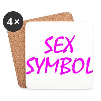 Sex symbol - Dessous de verre (lot de 4) - blanc - Devant