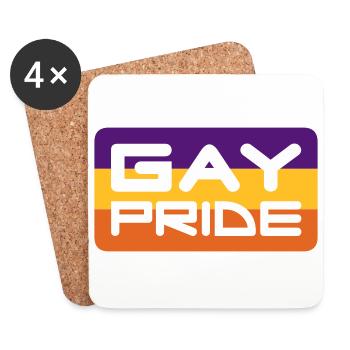 gay pride - Dessous de verre (lot de 4) - blanc - Devant