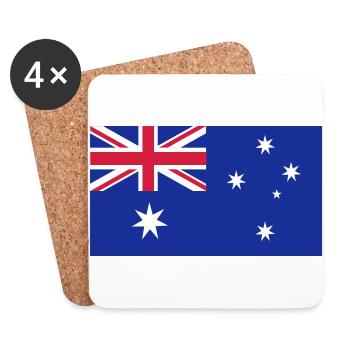 Australien - Untersetzer (4er-Set) - Weiß - Vorne