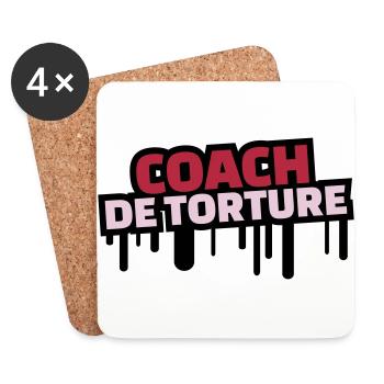 coach de torture - Dessous de verre (lot de 4) - blanc - Devant