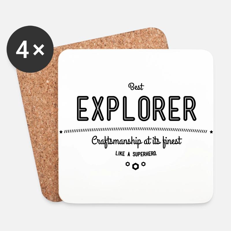 Best discovery using full body - Coasters (set of 4) - white