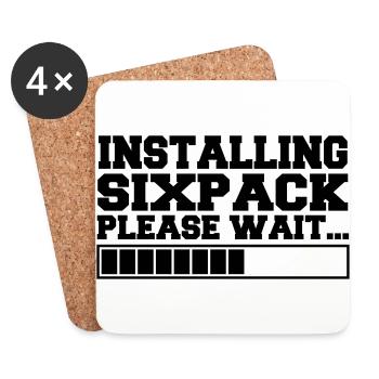INSTALLING SIXPACK 2 - Dessous de verre (lot de 4) - blanc - Devant