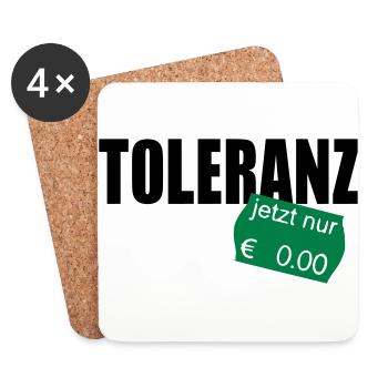 toleranz - Untersetzer (4er-Set) - Weiß - Vorne