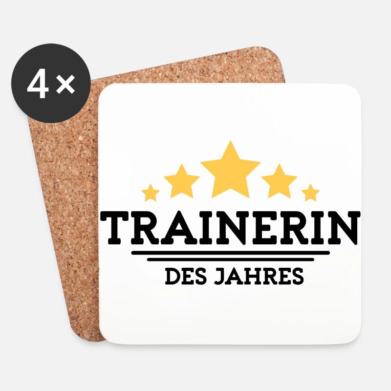 trainerin des Jahres - Untersetzer (4er-Set) - Weiß
