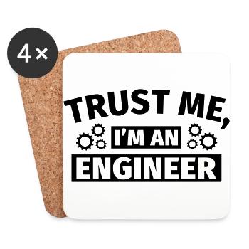 Trust Me I'm an Engineer - Untersetzer (4er-Set) - Weiß - Vorne
