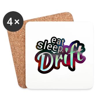 Eat sleep Drift Magic Color - Dessous de verre (lot de 4) - blanc - Devant