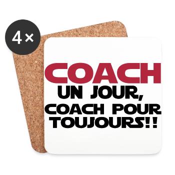 coach un jour - Dessous de verre (lot de 4) - blanc - Devant