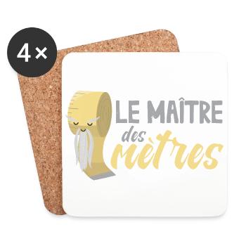 Le Maître des Mètres - Dessous de verre (lot de 4) - blanc - Devant