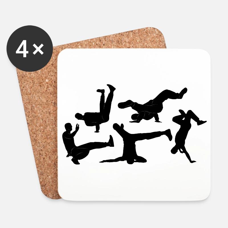 break dancing - Coasters (set of 4) - white