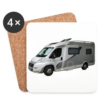 camper - Coasters (set of 4) - white - Front