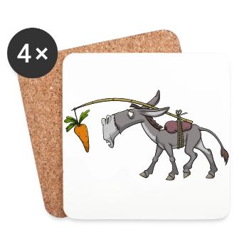 Donkey mule mule - Coasters (set of 4) - white - Front