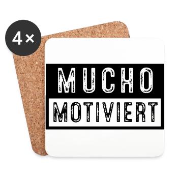 Mucho Motiviert - Untersetzer (4er-Set) - Weiß - Vorne