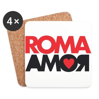 Rom Liebe - Untersetzer (4er-Set) - Weiß - Vorne