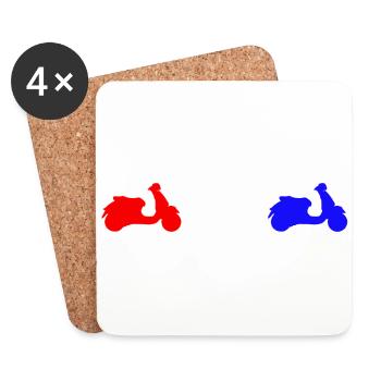 Roller - Untersetzer (4er-Set) - Weiß - Vorne