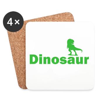 Dino Dinosaur Dinosaurier - Untersetzer (4er-Set) - Weiß - Vorne