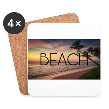Beach - Coasters (set of 4) - white - Front