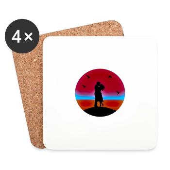 lovers - Coasters (set of 4) - white - Front