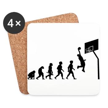 Evolution Basketball Korbball Spieler Sport - Untersetzer (4er-Set) - Weiß - Vorne