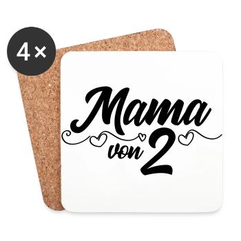 Mom of Two - Twin Mom - Coasters (set of 4) - white - Front