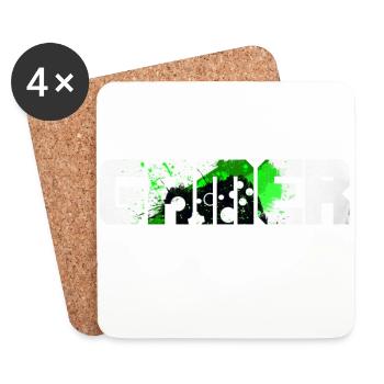 Gamer - Untersetzer (4er-Set) - Weiß - Vorne