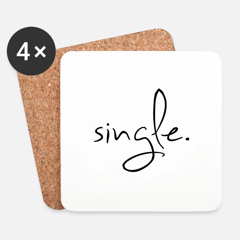 Single - Untersetzer (4er-Set) - Weiß