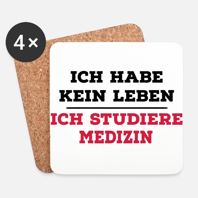 Medizin - Untersetzer (4er-Set) - Weiß