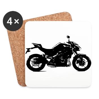 Naked Bike eines japanischen Herstellers - Untersetzer (4er-Set) - Weiß - Vorne
