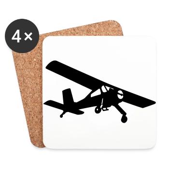 Wilga PZL-104 - Untersetzer (4er-Set) - Weiß - Vorne