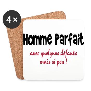 Homme parfait - Coasters (set of 4) - white - Front