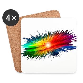 Color Galaxy - Coasters (set of 4) - white - Front