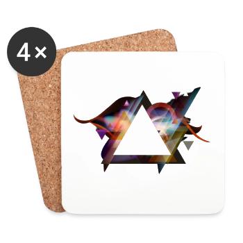 Illuminati Triangle - Coasters (set of 4) - white - Front