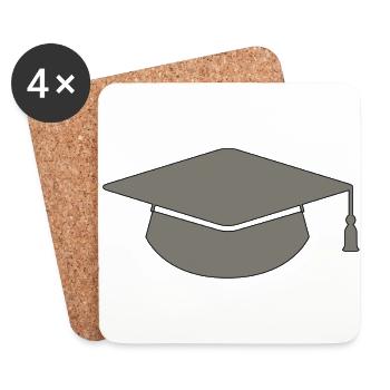 Graduation - Coasters (set of 4) - white - Front