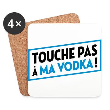 Vodka / Alcool / Fête / Alcoolique / Bourré Saoul - Dessous de verre (lot de 4) - blanc - Devant