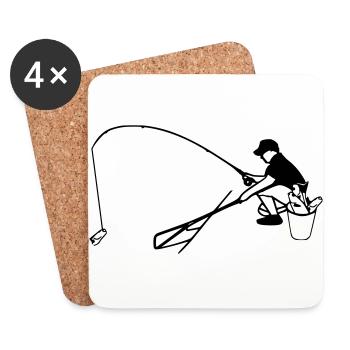 Angler - Untersetzer (4er-Set) - Weiß - Vorne