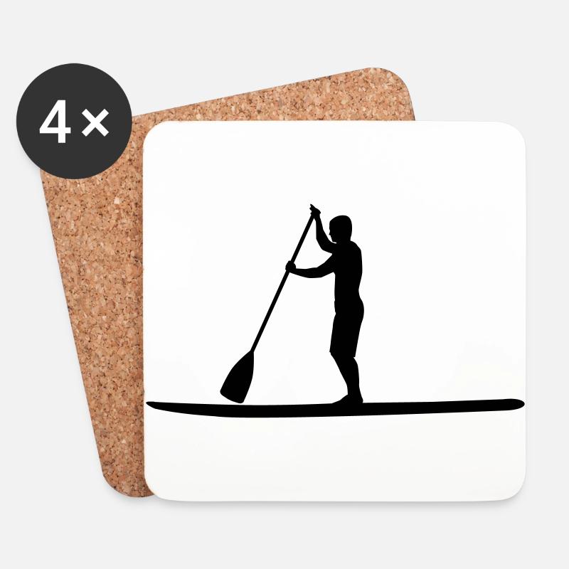 SUP Rider - Untersetzer (4er-Set) - Weiß