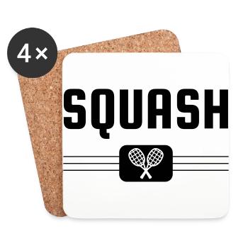 Squash Sport Game Match Champion Victory - Untersetzer (4er-Set) - Weiß - Vorne
