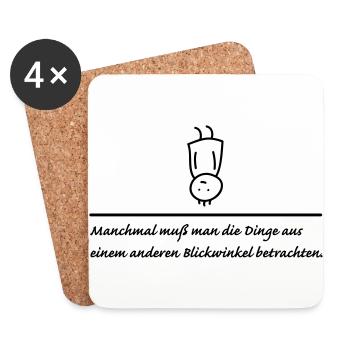 anderer Blickwinkel - Untersetzer (4er-Set) - Weiß - Vorne