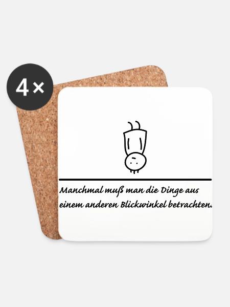 anderer Blickwinkel - Untersetzer (4er-Set) - Weiß