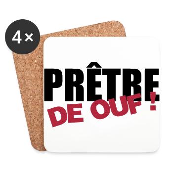 Priest Priester Prêtre Religion Cross Croix God - Coasters (set of 4) - white - Front