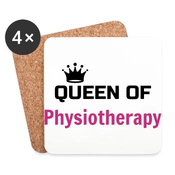 Krankengymnast / Krankengymnastin / Physio / - Untersetzer (4er-Set) - Weiß - Vorne