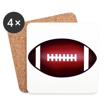 American Football - Untersetzer (4er-Set) - Weiß - Vorne