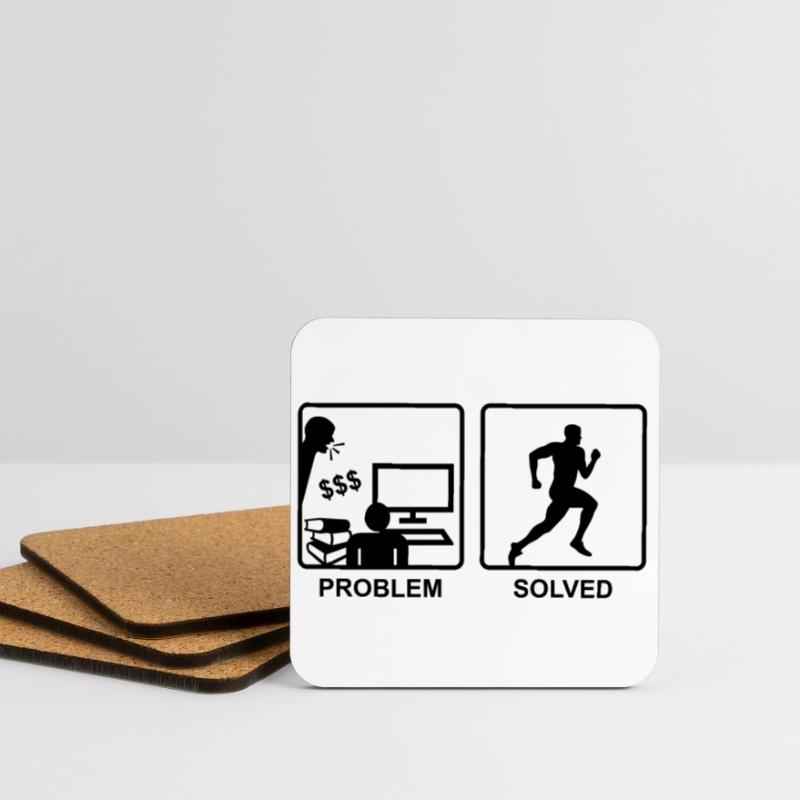 Running solves problems - Man Dessous de verre (lot de 4)