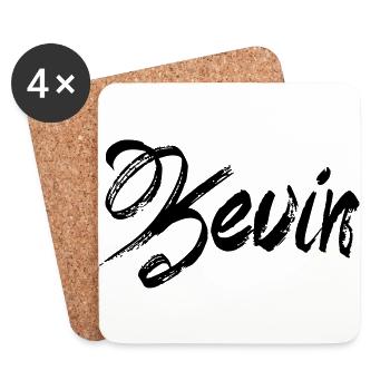 Kevin - Dessous de verre (lot de 4) - blanc - Devant
