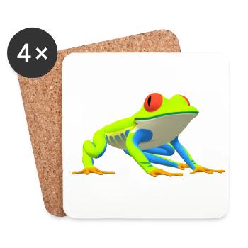 frog - Coasters (set of 4) - white - Front