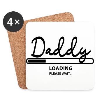 daddy loading - Untersetzer (4er-Set) - Weiß - Vorne