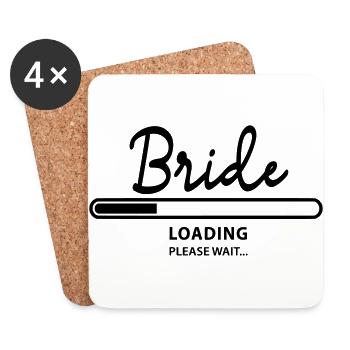 bride loading - Untersetzer (4er-Set) - Weiß - Vorne