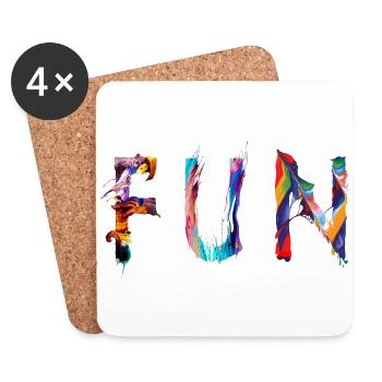 fun - Coasters (set of 4) - white - Front