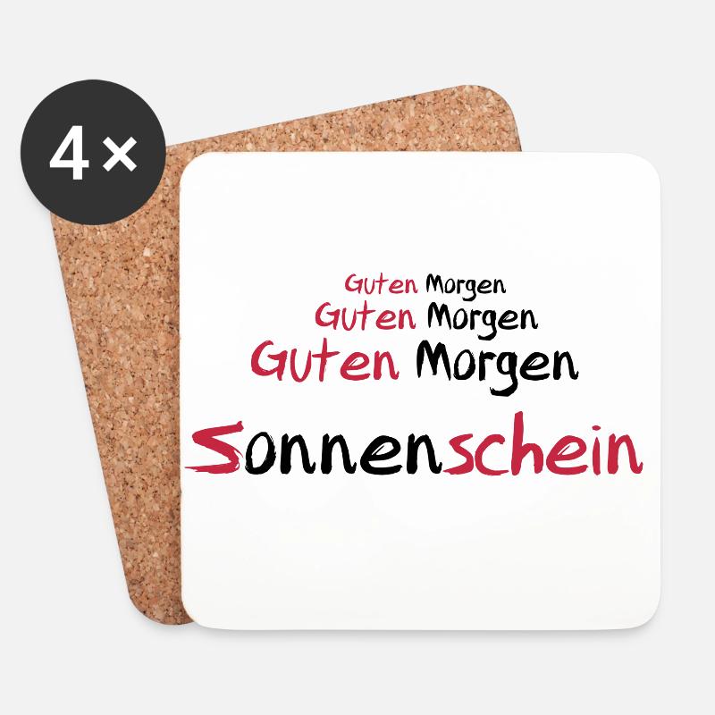 Guten Morgen Sonnenschein - Untersetzer (4er-Set) - Weiß